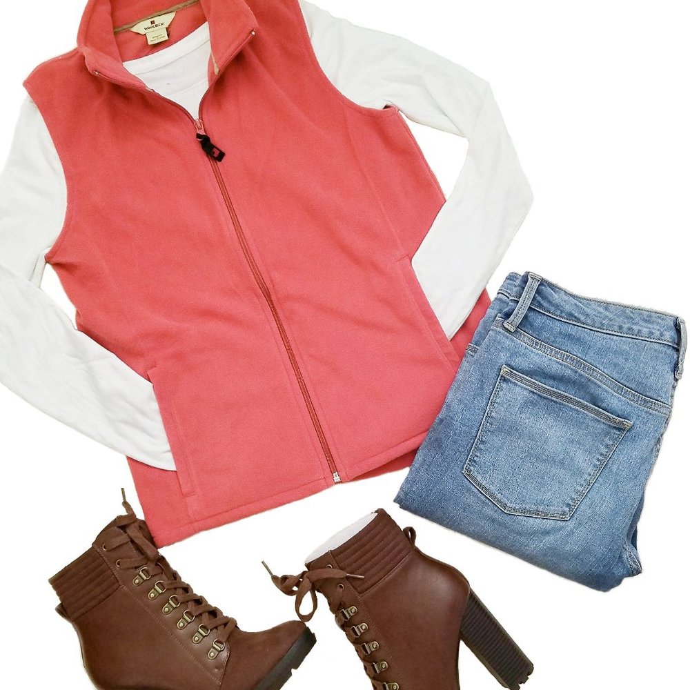 Woolrich Women's Fleece Vest Soft Ruby